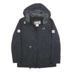 JACK WOLFSKIN Womens Black Outdoor Jacket M Polyamide Hooded Zip