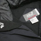 JACK WOLFSKIN Womens Black Outdoor Jacket M Polyamide Hooded Zip