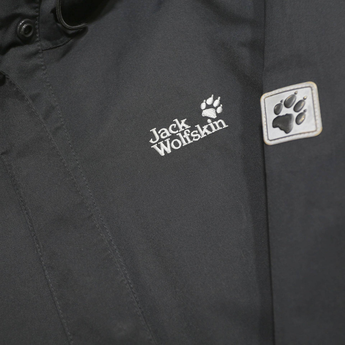 JACK WOLFSKIN Womens Black Outdoor Jacket M Polyamide Hooded Zip