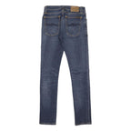 NUDIE JEANS Mens Slim Blue Denim Medium Wash Slim Fit Skinny W26 L30 Stretch Zip