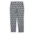 JAEGER Womens Cotton Blend Blue & White Regular Fit Straight Trousers W30 L27