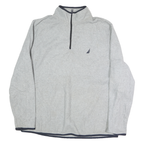 NAUTICA Mens Grey Pullover Plain Crew Neck Basic Knit 2XL Polyester Jumper