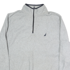 NAUTICA Mens Grey Pullover Plain Crew Neck Basic Knit 2XL Polyester Jumper