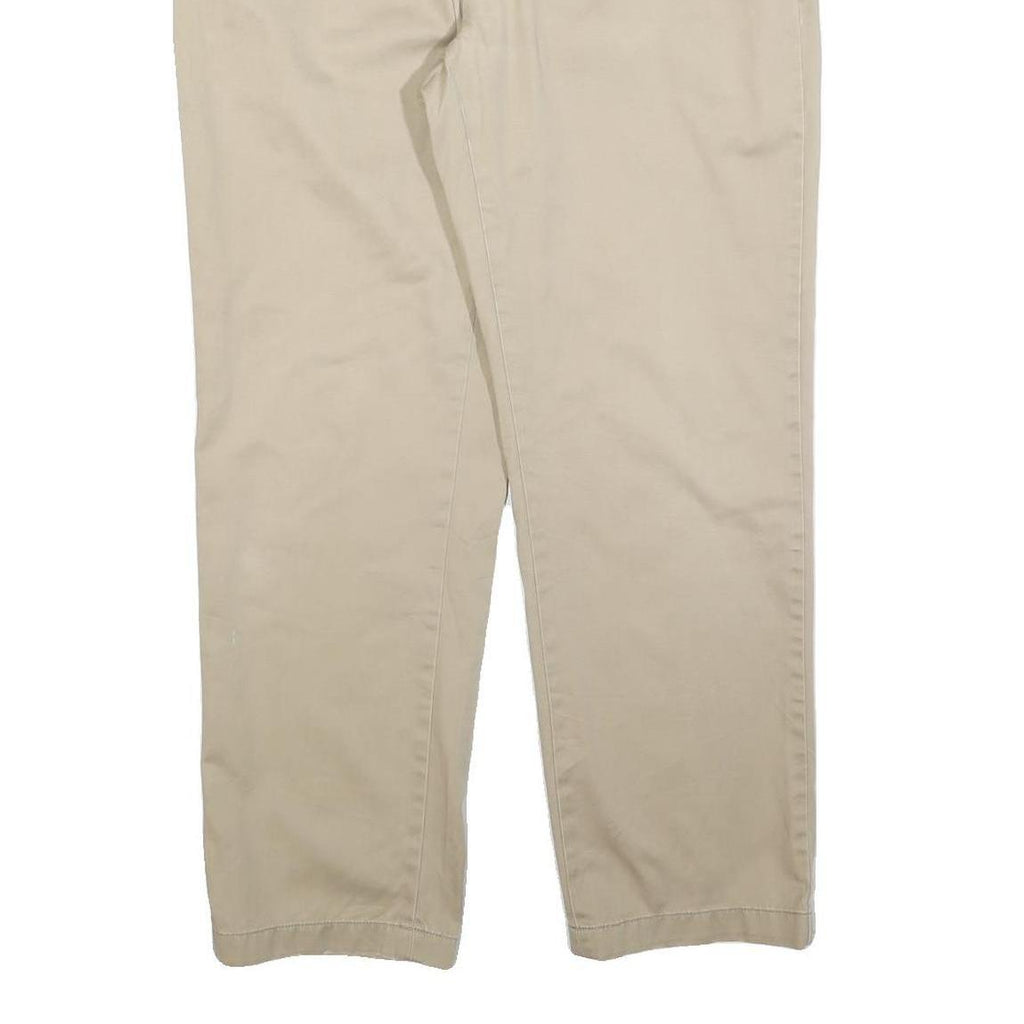 NAUTICA Mens Regular Fit Beige Cotton Blend Trousers W34 L30 Classic Zip