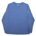 CARHARTT Mens Blue Long Sleeve Crew Neck T-Shirt M Cotton Blend Logo Sleeve