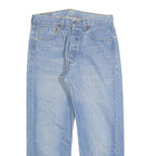LEVI'S 501 Mens Jeans Blue Regular Straight Denim Light W32 L26 Button Closure