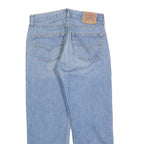 LEVI'S 501 Mens Jeans Blue Regular Straight Denim Light W32 L26 Button Closure