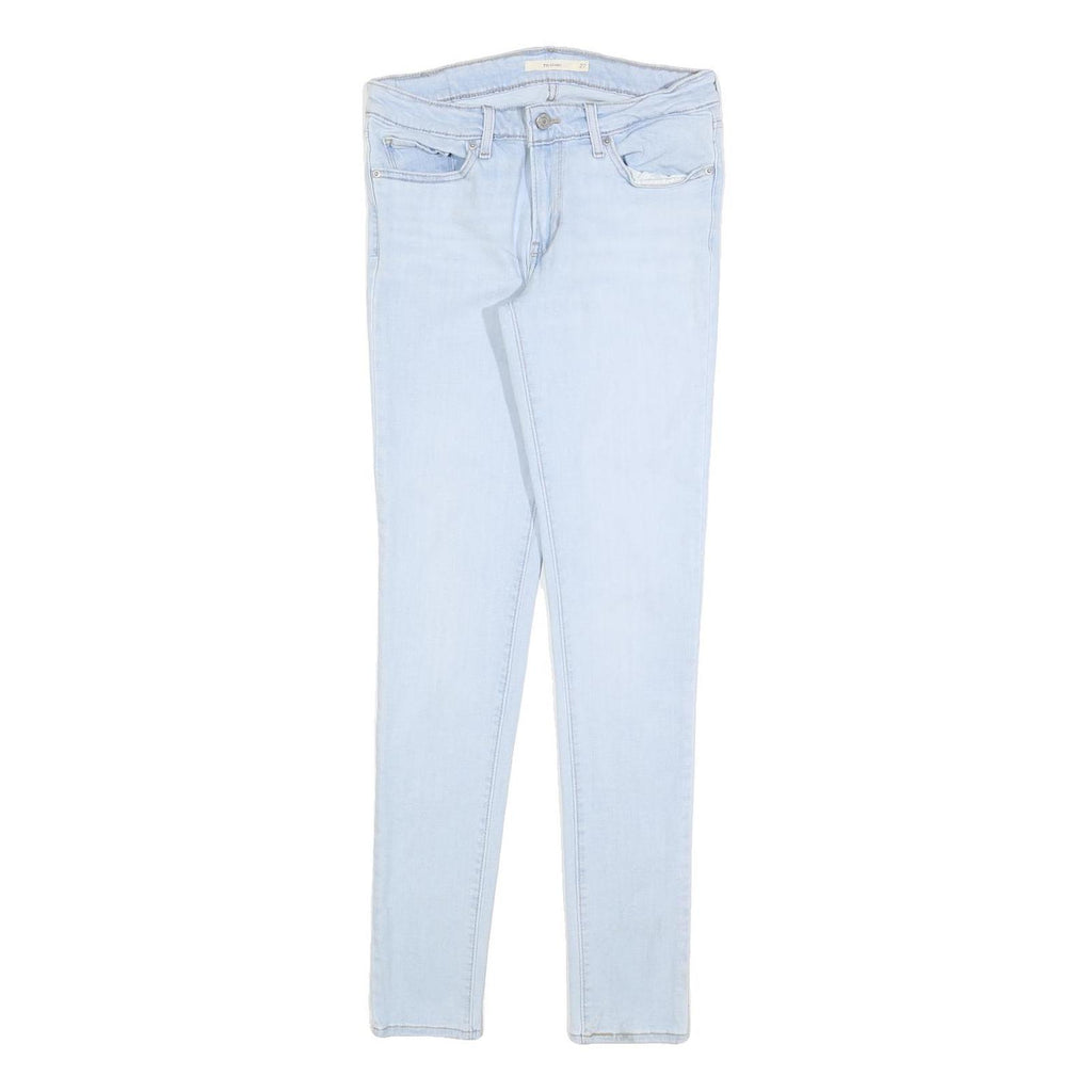 LEVI'S 711 Womens Jeans Blue Slim Skinny Denim Light W27 L32 Stretch Zip