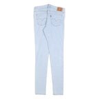 LEVI'S 711 Womens Jeans Blue Slim Skinny Denim Light W27 L32 Stretch Zip