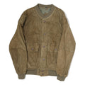 Mens Beige Button Jacket L Polyester Plain Casual Classic Button Closure