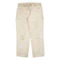 DICKIES Mens Jeans Beige Relaxed Straight Cotton Blend W36 L32 Workwear Utility