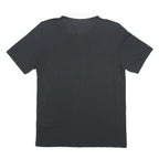 NIKE Mens Black & White Short Sleeve Plain M Polo Shirt Sportswear Casual