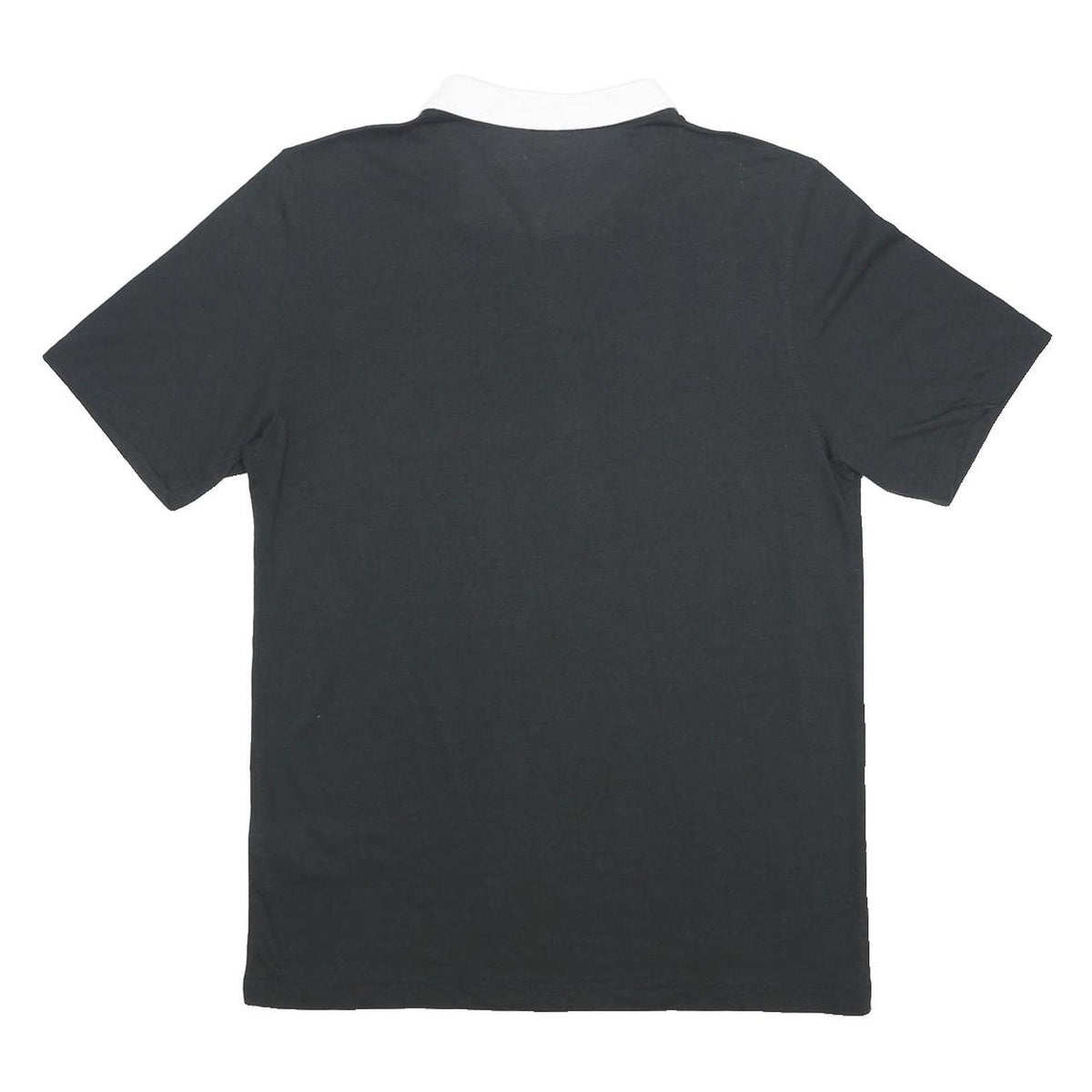 NIKE Mens Black & White Short Sleeve Plain M Polo Shirt Sportswear Casual