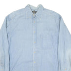 REPUBLIC Mens Blue Denim Shirt M Casual Cotton Blend Long Sleeve Button