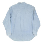 REPUBLIC Mens Blue Denim Shirt M Casual Cotton Blend Long Sleeve Button