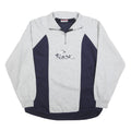 NODREX Mens Grey & Navy Half Zip M Sweatshirt Cotton Blend Casual Pullover