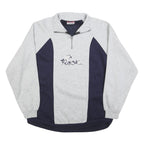 NODREX Mens Grey & Navy Half Zip M Sweatshirt Cotton Blend Casual Pullover