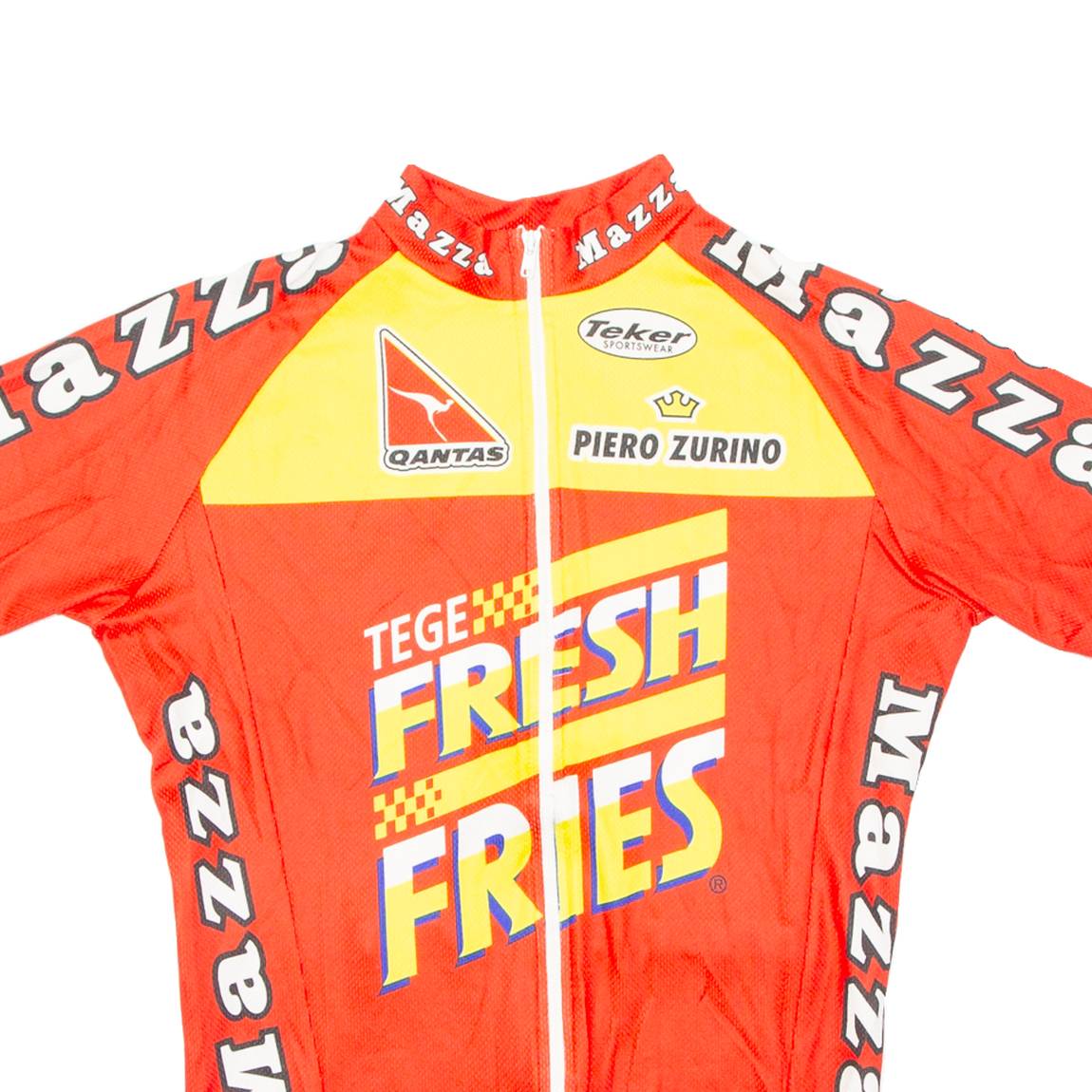 Cycling Mens Jersey Red Full Zip S