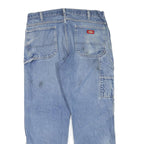 DICKIES Mens Jeans Blue Regular Straight Denim W36 L30 Workwear Durable