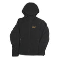 JACK WOLFSKIN Womens Black Outdoor Jacket UK 10 Polyester Blend Zip Hooded