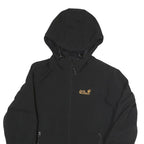 JACK WOLFSKIN Womens Black Outdoor Jacket UK 10 Polyester Blend Zip Hooded
