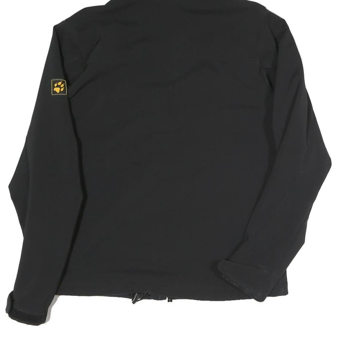 JACK WOLFSKIN Womens Black Outdoor Jacket UK 10 Polyester Blend Zip Hooded