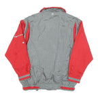 REDDY Mens Grey & Red Zip Nylon Jacket M Lightweight Casual Sports Outerwear
