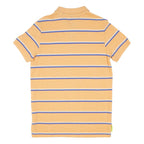 U.S. POLO ASSN Mens Beige & Blue Striped Short Sleeve Polo Shirt S Cotton Blend