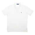 POLO RALPH LAUREN Mens White Polo Shirt Short Sleeve L Cotton Blend Classic Fit