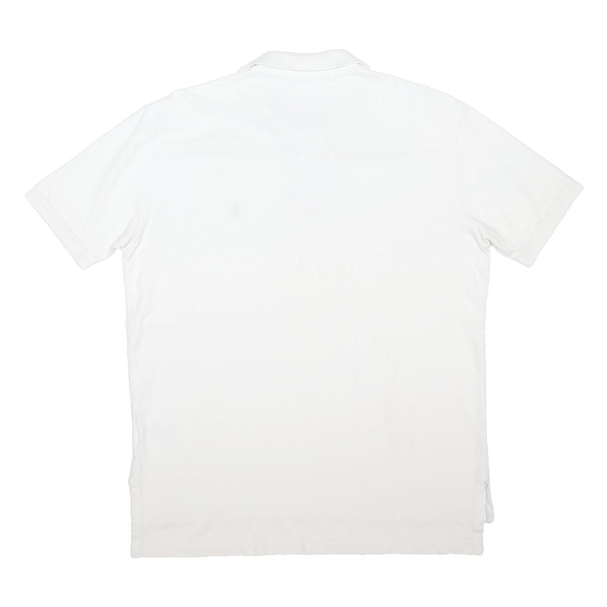 POLO RALPH LAUREN Mens White Polo Shirt Short Sleeve L Cotton Blend Classic Fit