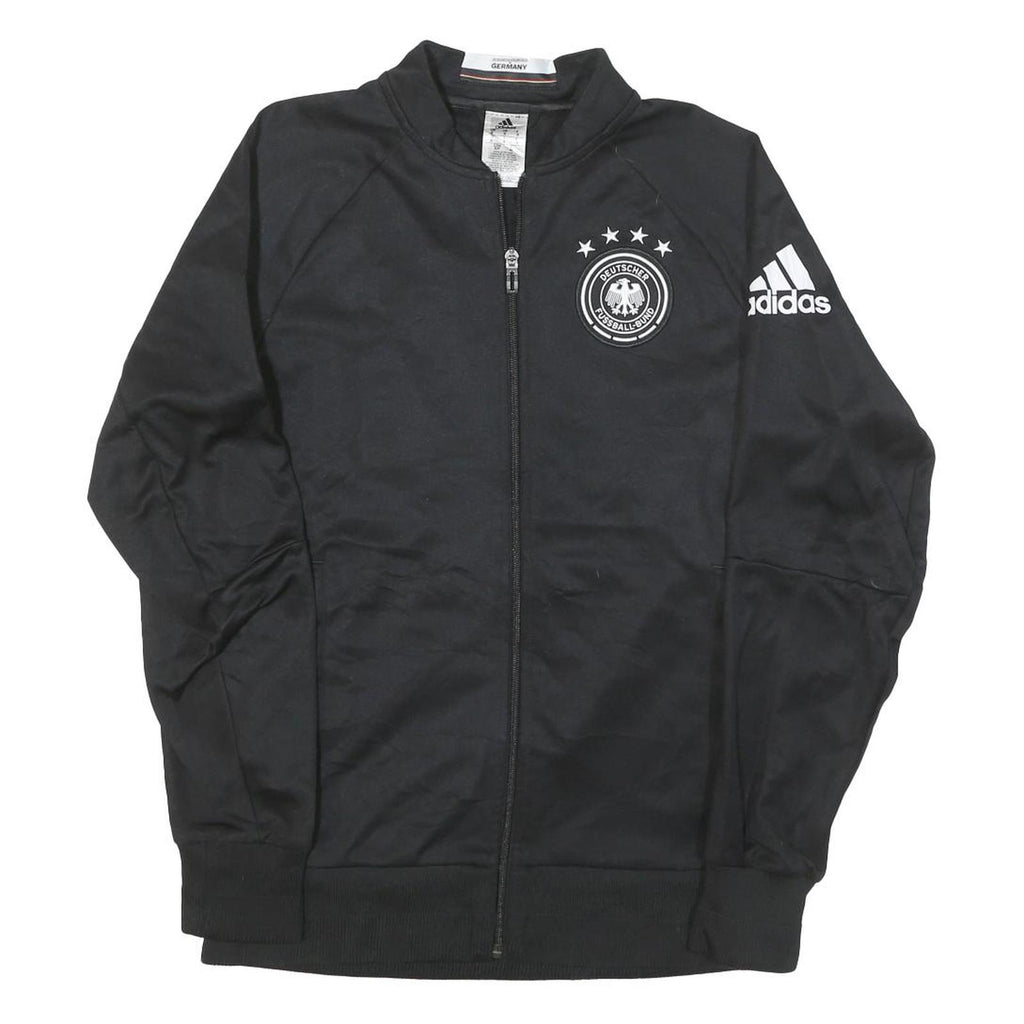 ADIDAS Womens Black Deutschland Track Jacket S Polyester Blend Zip Sportswear