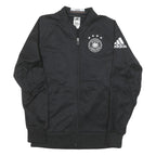 ADIDAS Womens Black Deutschland Track Jacket S Polyester Blend Zip Sportswear