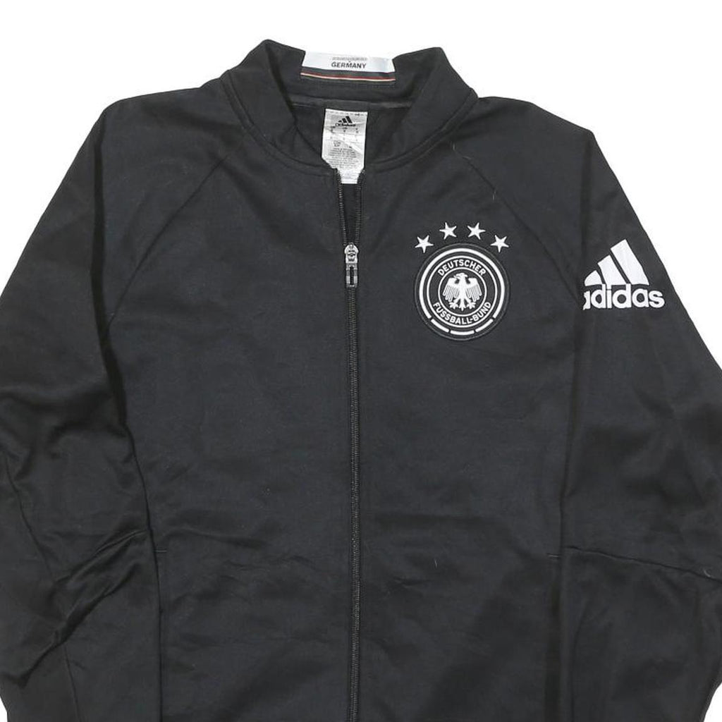 ADIDAS Womens Black Deutschland Track Jacket S Polyester Blend Zip Sportswear