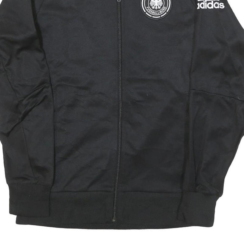 ADIDAS Womens Black Deutschland Track Jacket S Polyester Blend Zip Sportswear
