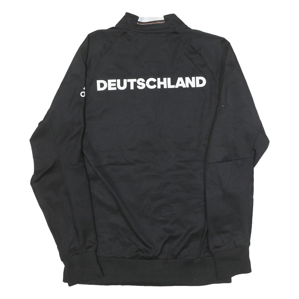 ADIDAS Womens Black Deutschland Track Jacket S Polyester Blend Zip Sportswear