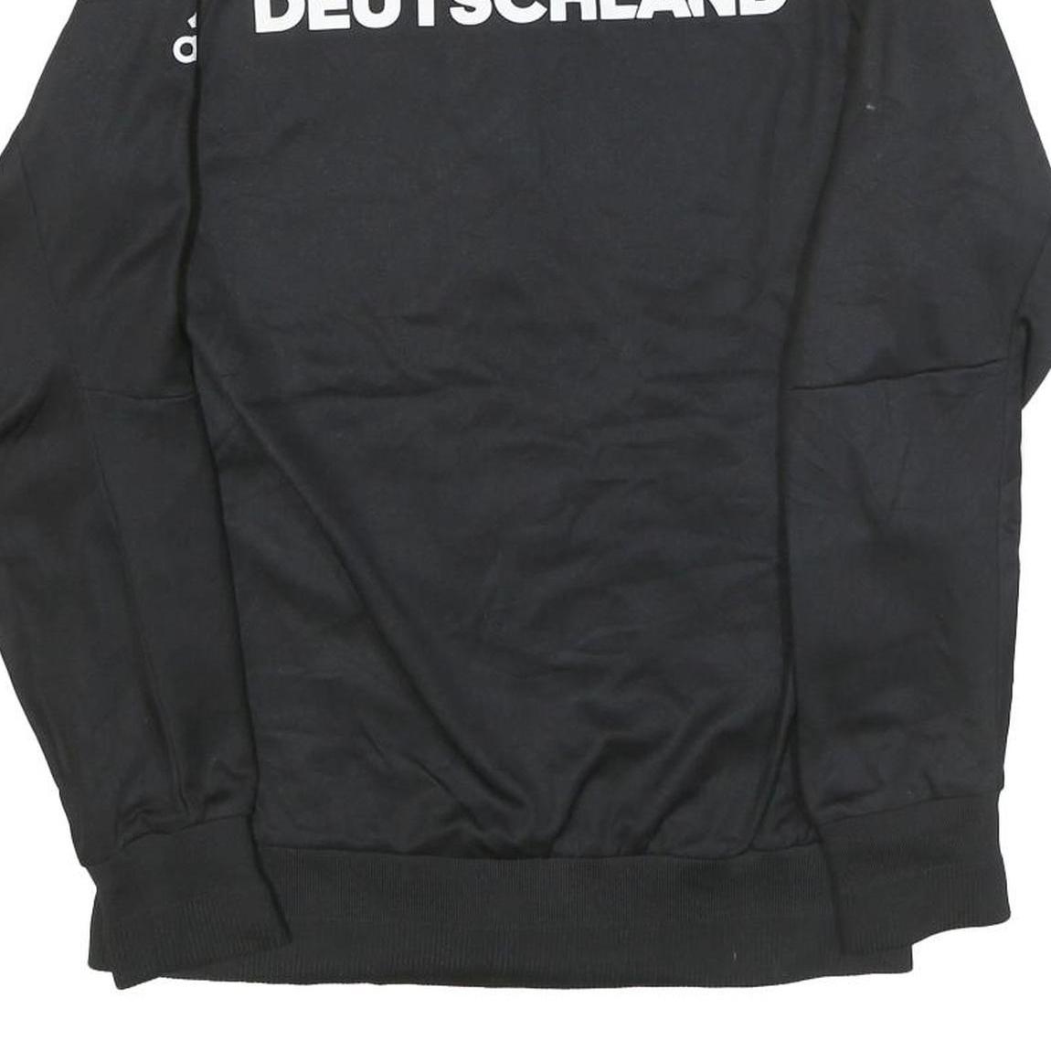ADIDAS Womens Black Deutschland Track Jacket S Polyester Blend Zip Sportswear