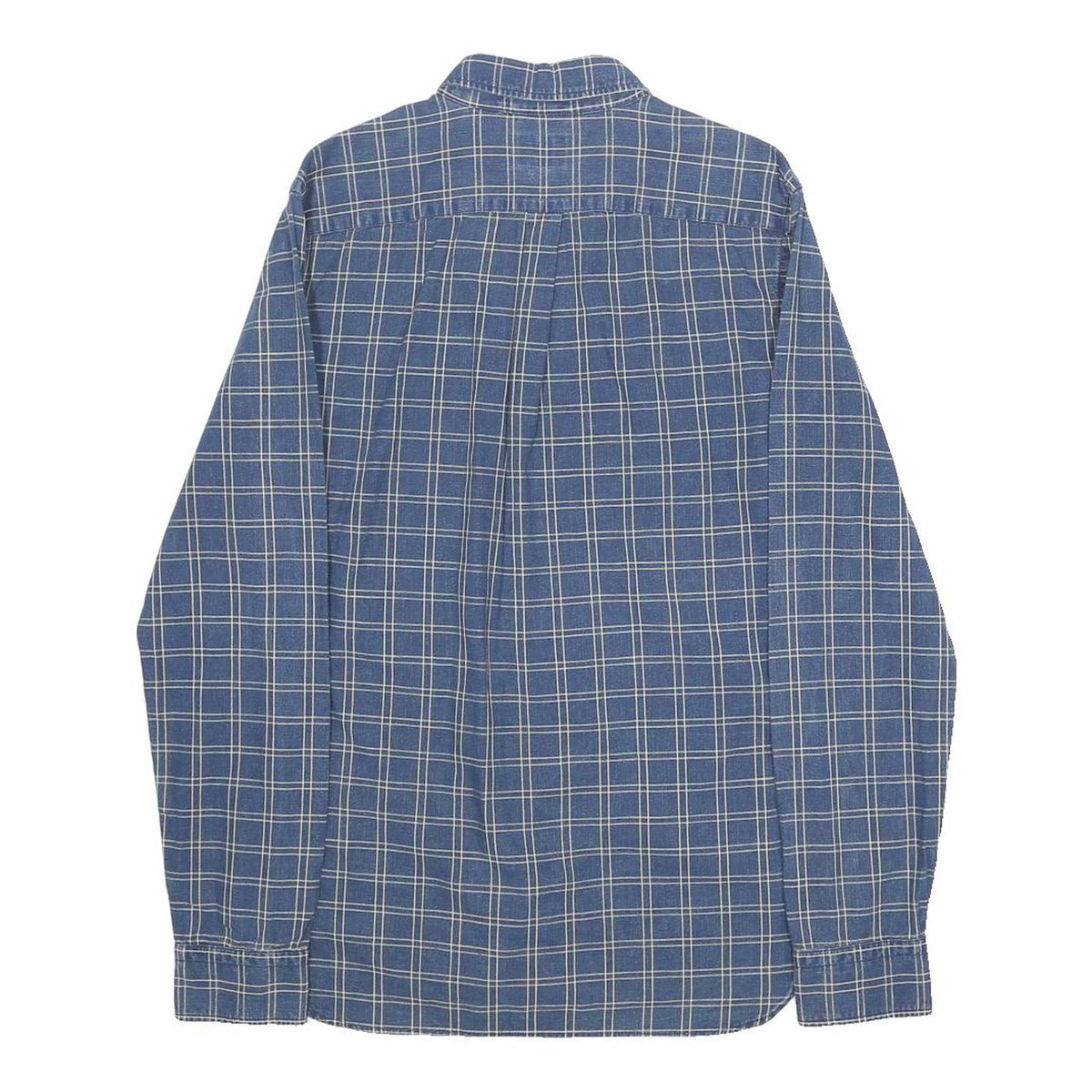 LEVI'S Mens Blue Check Shirt S Classic Cotton Long Sleeve Button Shirt
