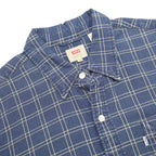 LEVI'S Mens Blue Check Shirt S Classic Cotton Long Sleeve Button Shirt
