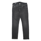 TRUE RELIGION Mens Jeans Black Slim Skinny Denim W32 L31 Signature Stitching