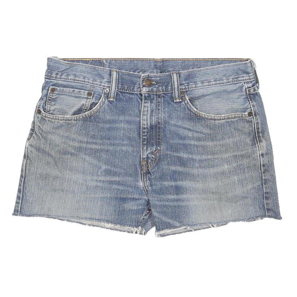 LEVI'S Womens Shorts Blue Denim Cut-Off M W34 Casual Summer Stylish