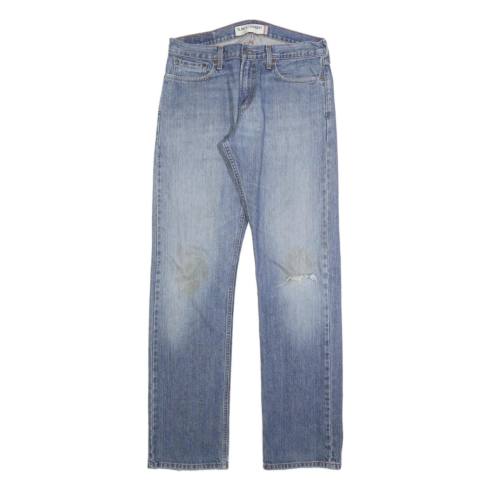 LEVI'S 514 Slim Mens Jeans Blue Slim Straight Denim Light W32 L34