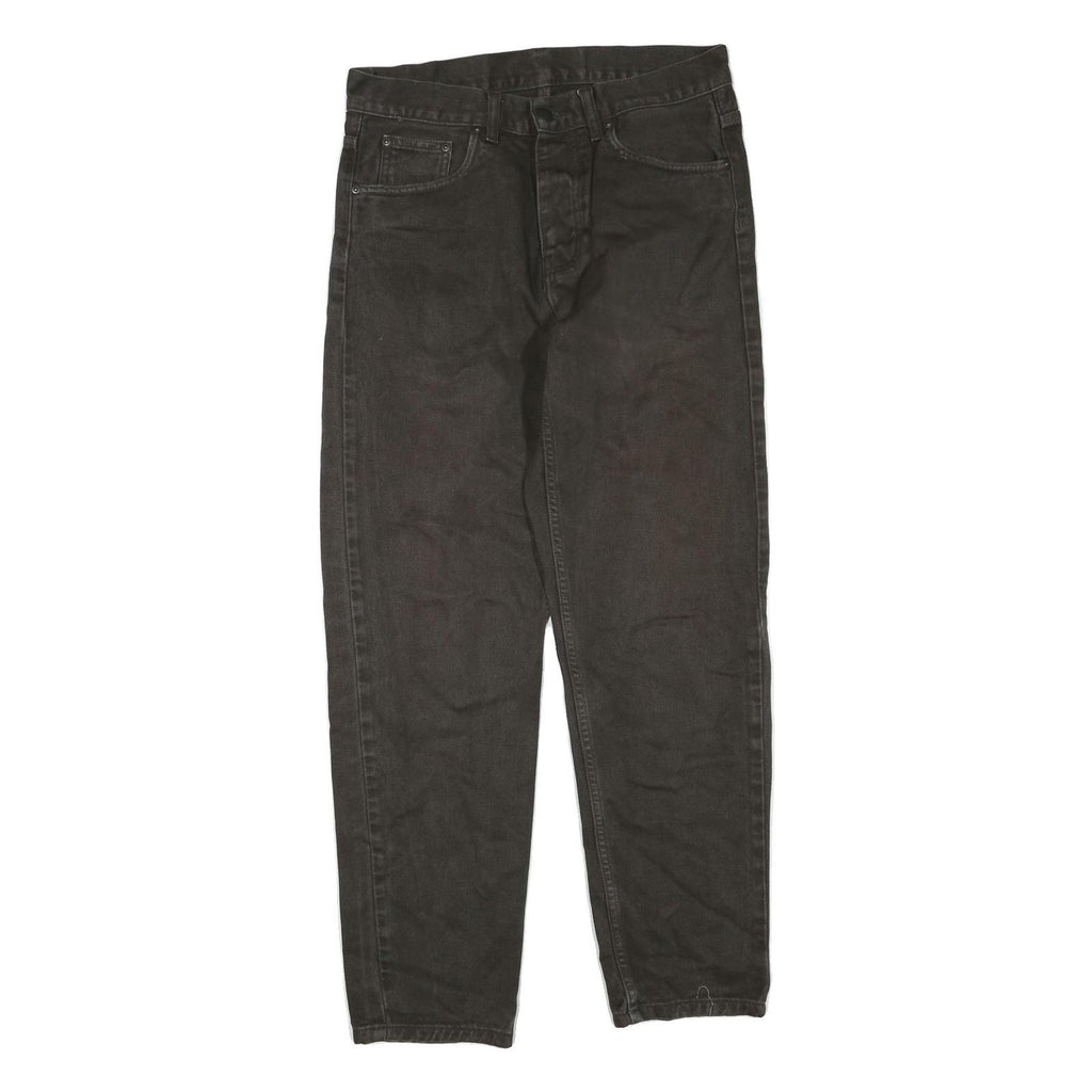 CARHARTT Womens Regular Fit Black Jeans Denim Woven W32 L30 Zip Comfortable