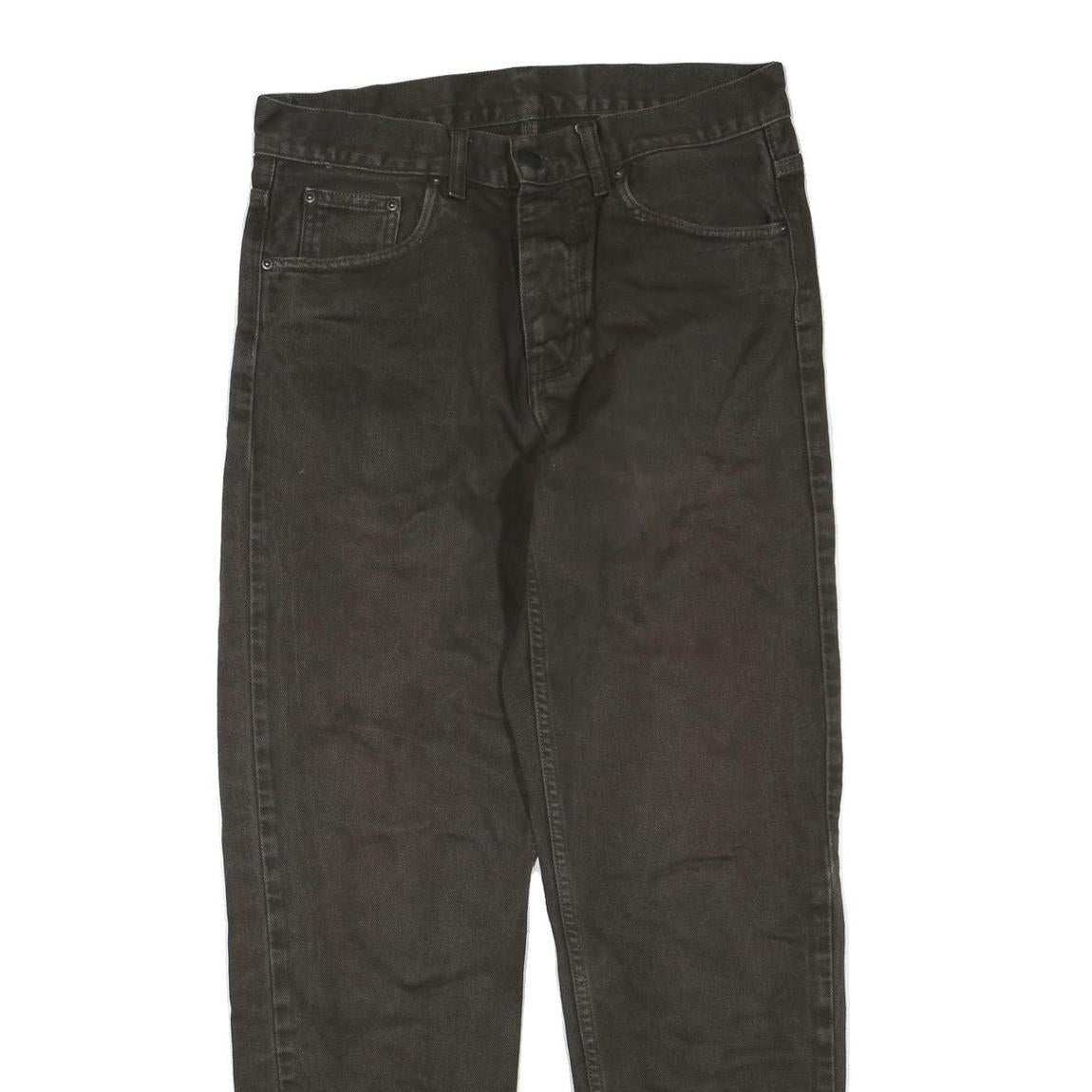 CARHARTT Womens Regular Fit Black Jeans Denim Woven W32 L30 Zip Comfortable