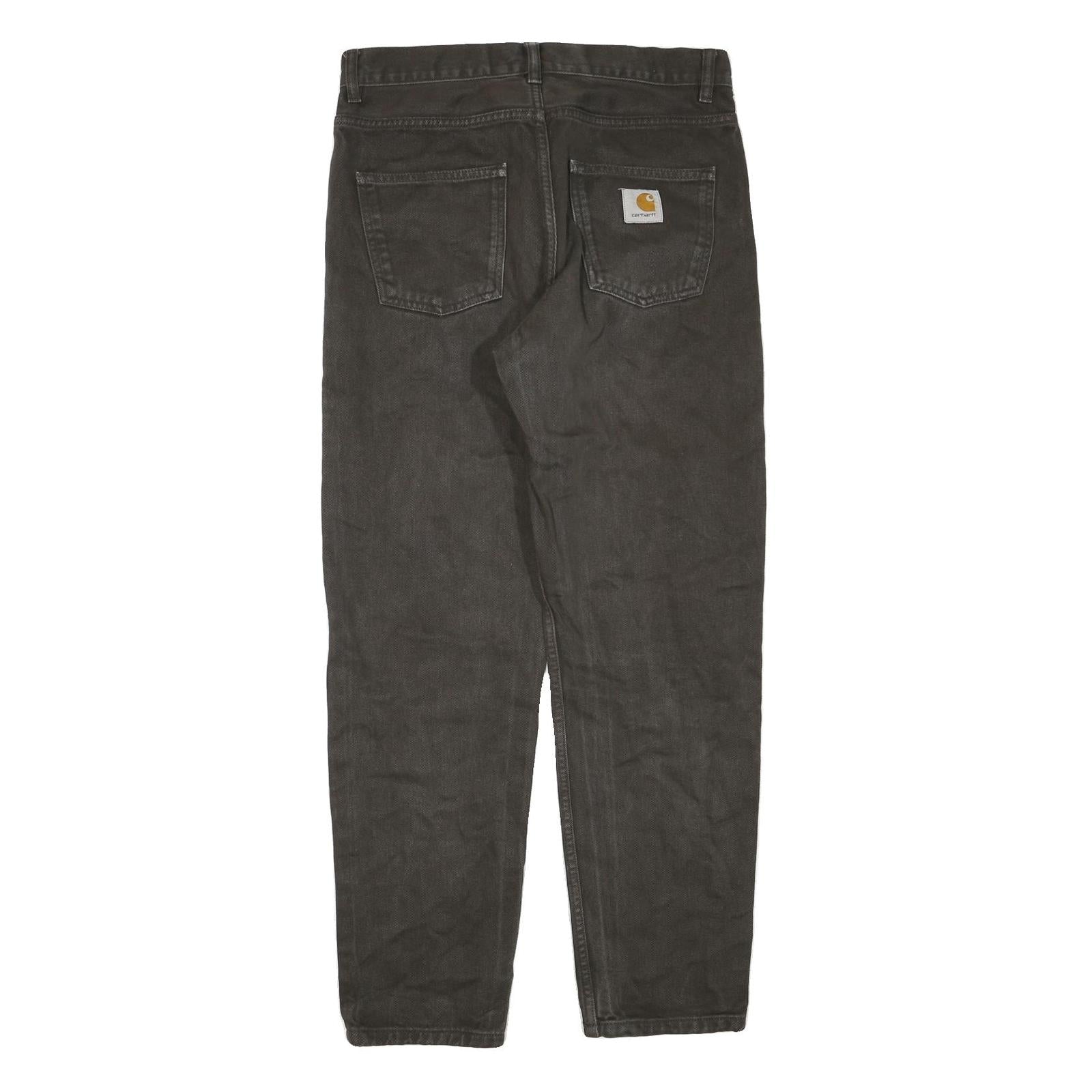 CARHARTT Womens Regular Fit Black Jeans Denim Woven W32 L30 Zip Comfortable