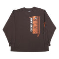 NFL Mens Brown & Orange Cleveland Browns Long Sleeve Crew Neck T-Shirt 2XL