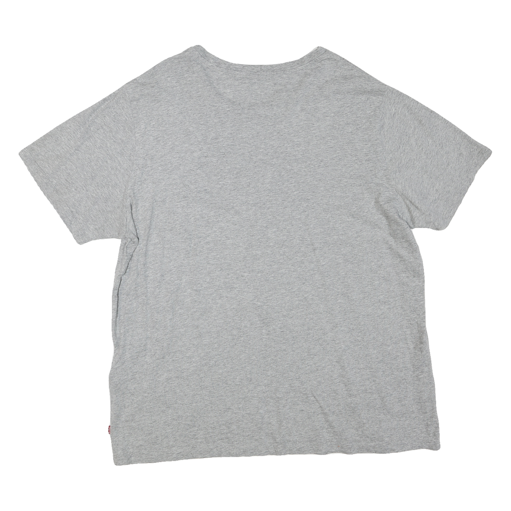 LEVI'S Mens Grey Cotton Blend Graphic T-Shirt XL Short Sleeve Round Neck Casual
