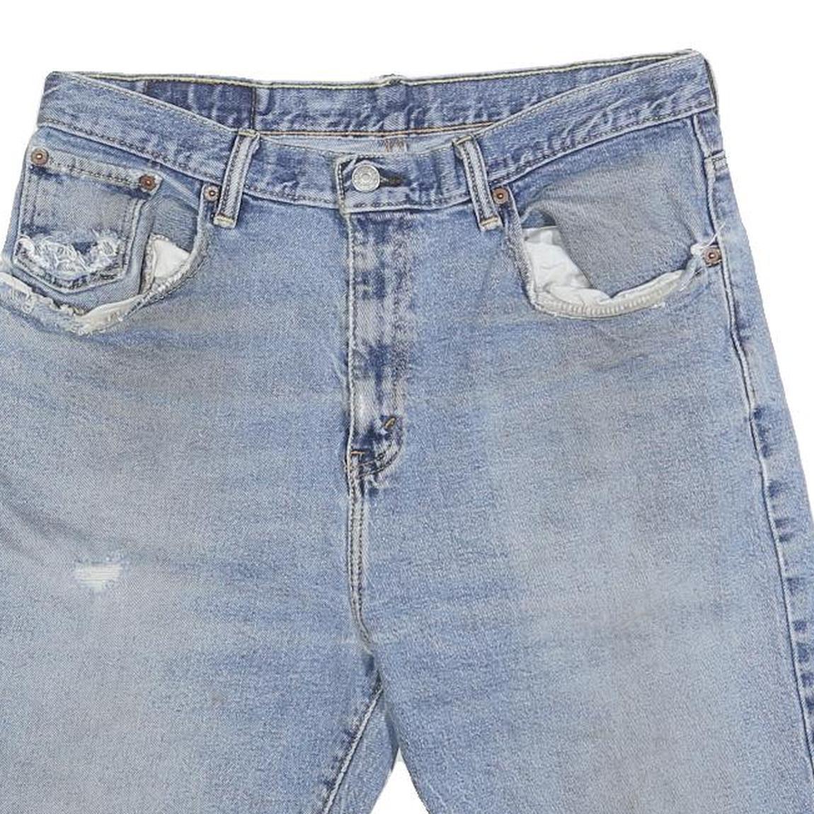 LEVI'S Mens Denim Blue Shorts M W30 Casual Cotton Classic Fit Distressed
