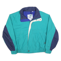 LONDON FOG Mens Teal & Navy Colourblock Jacket XL Polyester Blend Zip Casual