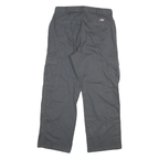 DICKIES Mens Relaxed Black Cargo Trousers W32 L30 Workwear Durable Zip Closure