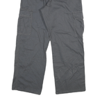 DICKIES Mens Relaxed Black Cargo Trousers W32 L30 Workwear Durable Zip Closure